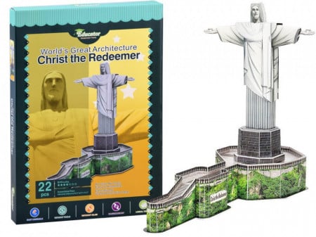 Puzzle 3D, Marile Arhitecturi ale lumii, Statuia lui Iisus din Rio de Janeiro, 22 de piese