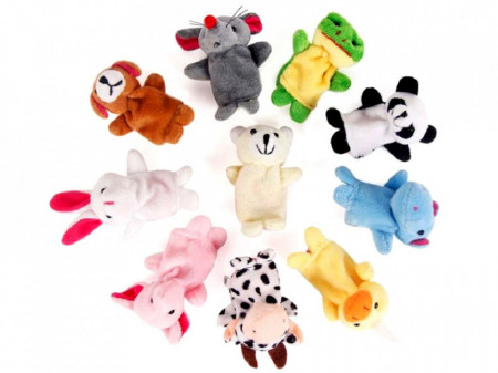 Set 10 figurine de plus, Finger Animals, 5 cm