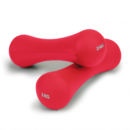 Set 2 Greutati pentru exercitii fizice, gantere, ModernHome, 2 x 2 kg, 21 x 6 cm, Roz