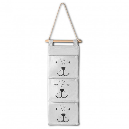 Organizator suspendat pentru jucarii , 80x20x14 cm, Nukido, Gri