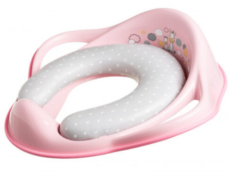 Reductor wc moale copii Zebra Roz