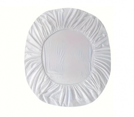 Cearsaf rotund cu elastic pentru patut copii, 71 x 71 cm, bumbac, Alb
