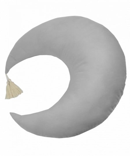 Perna de Alaptare Multifunctionala, Koell, in Forma de Luna, Gri, 70 x 55 cm