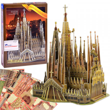 Puzzle 3d, Marile Arhitecturi ale lumii, Basilica Sagrada Familia din Barcelona, 223 de piese