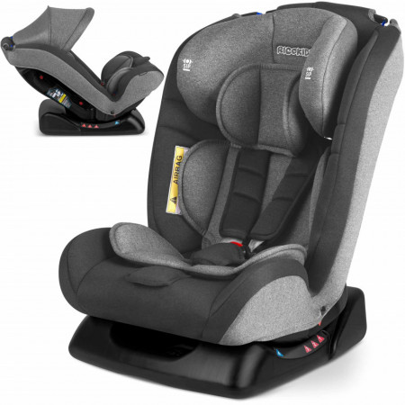 Scaun auto copii, 0 - 36 kg, inclinatie ajustabila, tetiera SIP, parasolar, Ricokids, Luco, Grey + Carton de colorat