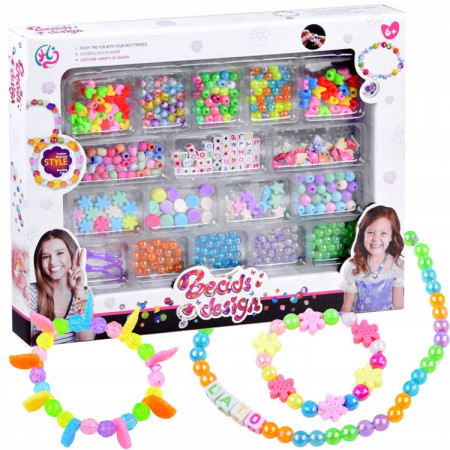 Set creativ, Margele pentru bratari, cercei, coliere, Jokomisiada, ZA3984