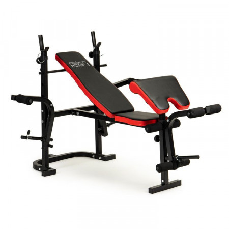 Banca de exercitii multifunctionala, spatar reglabil in 3 trepte, piele ecologica, sarcina maxima 170 kg, Modern Home, HREBH11