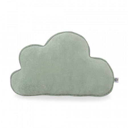 Perna decorativa din bumbac velur, moale, sub forma de Nor, 40 x 30, Sparrow, Cloud, Eucaliptus