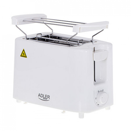 Prajitor de paine, putere 1000W, 2 felii, 6 trepte de rumenire, Adler AD-3223