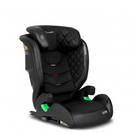 Scaun auto transformabil in inaltator pentru copii, inclinare reglabila, 2 grupe de varsta, 4 - 12 ani, 15-36 kg, inaltime 100 - 150 cm, tetiera reglabila, isofix, ECE R129, Nukido, Louis, Negru
