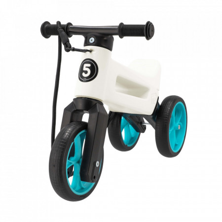 Bicicleta fara pedale pentru Copii, Funny Wheels Rider SuperSport 2 in 1 Pearl/Aqua