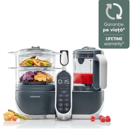 Robot multifunctional 5 in 1 Babymoov Nutribaby (+) Industrial Grey