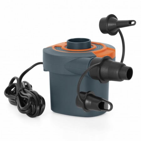 Pompa electrica de umflat, Bestway, 110W, 3 capuri interschimbabile, pentru piscine, saltele, jucarii, Neagra