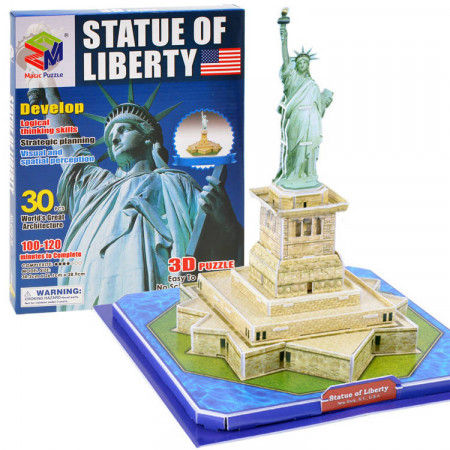 Puzzle 3D, Marile Arhitecturi ale lumii, Statuia Libertatii, 30 de piese