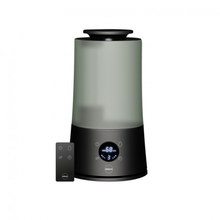 Umidificator de aer Eldom, NU10, cu 3 niveluri de intensitate, 2 moduri de operare, higrostat, temporizator, higrometru, ionizare, panou tactil, rezervor 3,2L, pentru camera de 35 m2,