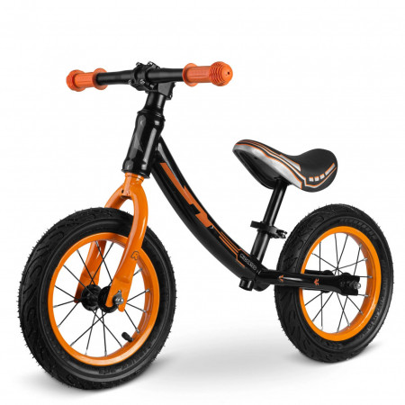 Bicicletă de echilibru pentru copii Ricokids negru si portocaliu
