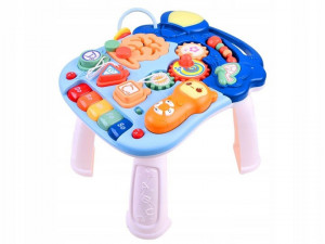 Antemergator interactiv 2in1 cu 4 roti, transformabil in Masuta interactiva pentru activitati, cu panou de jucarii, sunete cu reglarea volumului, Jokomisiada, ZA3252 - Img 2