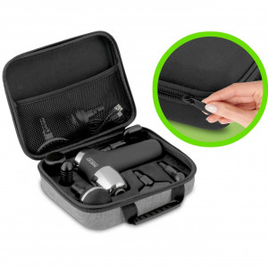 Aparat pentru masaj intens, tip pistol, 8 capete, 20 de trepte de viteze, 3200 rpm, Neo-Sport, NS-500, Negru - Img 7
