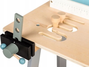 Atelier De Lucru Pentru Copii, 5 unelte din lemn, 32 Accesorii, Ecotoys - Img 3