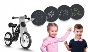 Bicicleta de echilibru din lemn pentru copii, scaun din spuma, roti 12 inchi, Ricokids, Veltino, 7615, Neagra - Img 7