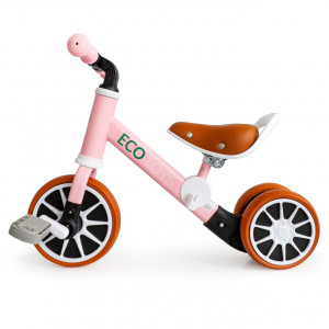 Bicicleta de echilibru Ecotoys, 2in1, pedale detasabile, inaltime sa reglabila, sarcina maxima 20 kg, Roz - Img 4