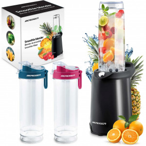 Blender pentru Smoothie de fructe, legume si gheata, Berdsen, BD-752, 700W, 2 sticle incluse - Img 1