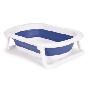Cadita pliabila pentru bebelusi, cu Dop Senzor de temperatura, suport antiderapant, Ecotoys, HA-B27 BLUE - Img 4