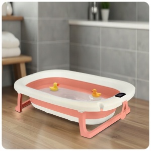 Cadita pliabila pentru bebelusi, cu Termometru digital, Perna Reductoare, Ricokids, 728701, Roz - Img 10