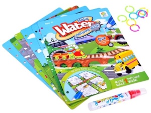 Carte de colorat cu marker, Magic Water Drawinng Book, ZA2957 A - Img 5