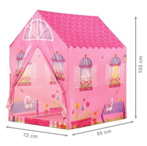 Cort de joaca pliabil, iPlay, Castel, pentru copii, motive grafice, 95x72x102 cm - Img 2