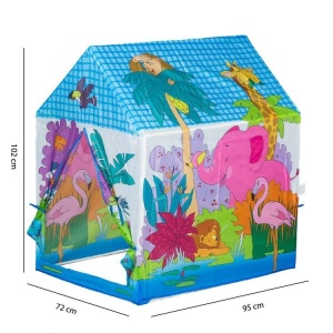 Cort de joaca pliabil, iPlay, Zoo, pentru copii, motive grafice, 95x72x102 cm - Img 6