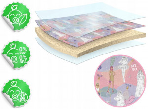 Covoras educational pentru copii, Ricokids, RK-344, XXL, de colorat, markere incluse, spuma EVA, usor de curatat, Fashion - Img 4