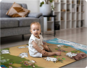 Covoras educational pentru copii, Ricokids, RK-344, XXL, de colorat, markere incluse, spuma EVA, usor de curatat, Dino Land - Img 5