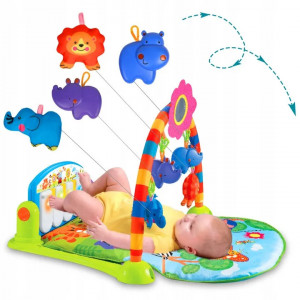 Covoras educational pentru copii, XXL, 3in1, interactiv, cu pian multifunctional detasabil, 24 melodii, Ricokids, 7316 - Img 4
