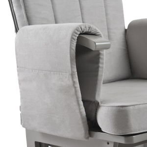Fotoliu reglabil pentru alaptare, cu suport de picioare inclus, ONINO Calm.Me Classic, Pearl Gray - Img 3