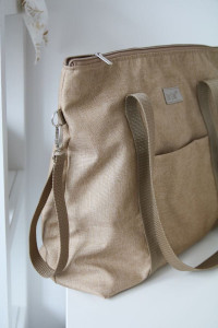 Geanta mamicii, pentru carucior si plimbare, Tiny Star Beige - Img 5