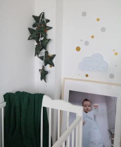 Ghirlandă Decorativă pentru Pătuțul Bebelușului, 200 cm, Tiny Star Shells - Img 2