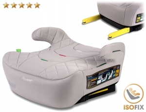 Inaltator auto pentru copii, cu isofix, Nukido, Louis, i-Size, 125 - 150 cm, 710202, Bej - Img 10