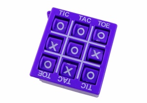 Joc interactiv de buzunar, Tic Tac Toe, 5 x 4,5 x 1cm, Jokomisiada, GR0213, Mov