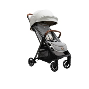 Joie - Carucior pentru copii ultracompact 3 in 1 Parcel Oyster / i-Snug Shale ( Carucior Parcel Oyster + Landou Ramble XL Oyster + Scoica auto i-Snug cu tetiera reglabila, nastere - 75 cm, Shale) - Img 6