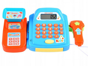 Jucarie educativa, Casa de marcat, cu aparat de scanat, cantar, calculator functional, butoane si sunete, Jokomisiada, ZA3851 NI - Img 6