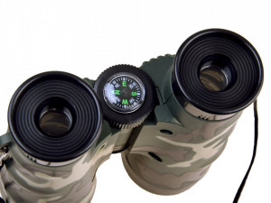 Jucarie Interactiva pentru Copii, Binoclu Militar cu Imprimeu Camuflaj, din Plastic, cu Snur de Agatat si Busola, Stimuleaza Imaginatia, Creativitatea si Jocul de Rol - Img 2