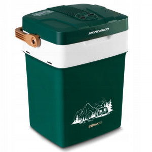 Lada frigorifica electrica, 12V/230V, 32 litri, 2 compartimente, racire/incalzire, USB power charge, Berdsen, 3826, Verde