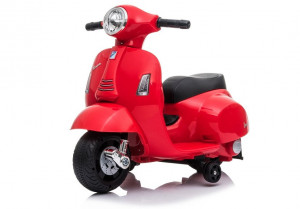 Motocicletă Electrică pentru Copii Mini Vespa GTS300, 6V, Roșie, cu Lumini și Sunete, 2 ani+ - Img 3