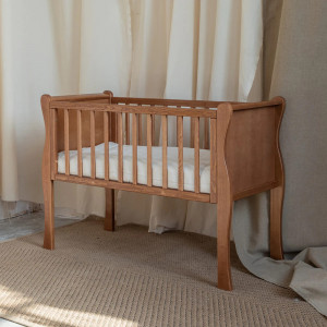 Patut suplimentar pentru copii, 90 x 40 cm, din lemn de pin, laterale MDF, Woodies Safe Dreams, Noble Crib, Vintage - Img 7
