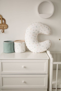 Perna Pentru Alaptare Bebe, Bumbac, 65 cm x 26 cm, Tiny Star, Harmony - Img 4
