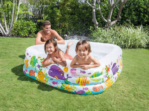 Piscina gonflabila acvariu 159 x 159 x 50 cm, INTEX 57471, 340 de litri - Img 2