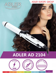 Placa de par si ondulator 2 in 1, ceramica, incalzire rapida, Adler AD-2104 - Img 5