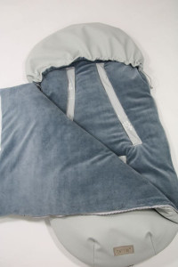 Sac de dormit pentru carucior, 110 x 47 cm, Tiny Star, Light Grey & Steel - Img 2