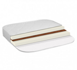 Saltea pentru patut copii, Waldin, Cocos, potrivita pentru Patut Evolutiv 7in1 Rotund, Maxi, 125 x 73 x 10 cm - Img 2